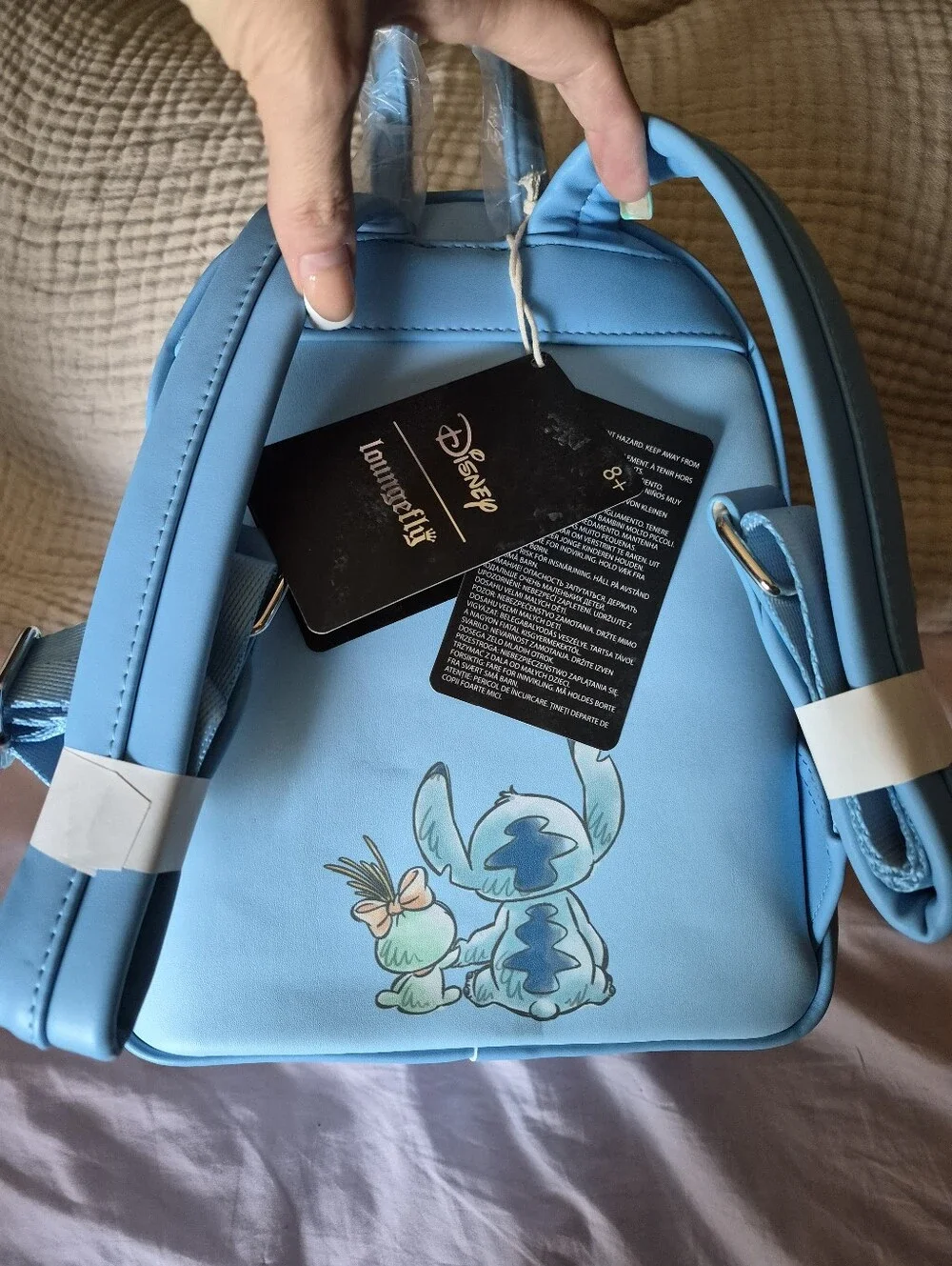 NWT Loungefly Pastel Blue Stitch & Scrump Mini Backpack